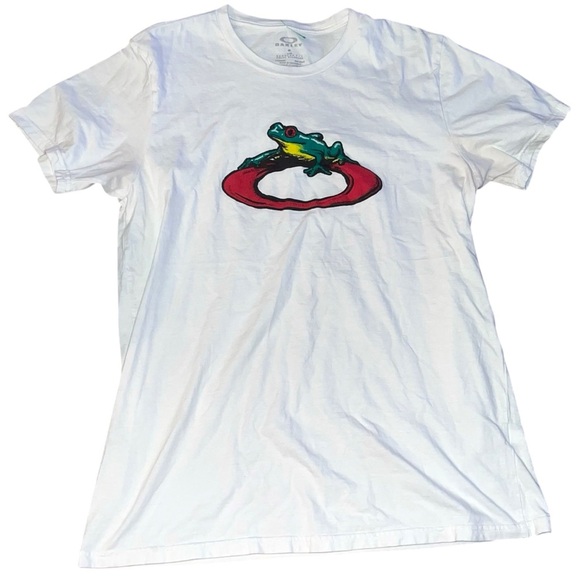 RARE Oakley Frog Big Logo Tee 90s Vintage Y2K - Picture 1 of 3